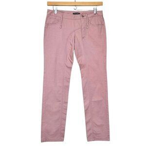 Authentic Dolce & Gabbana Straight Leg Pants Sz.8 Pink Cotton Med Rise Summer
